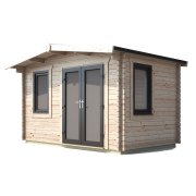 8x12 Power Chalet Log Cabin | Scandinavian Timber